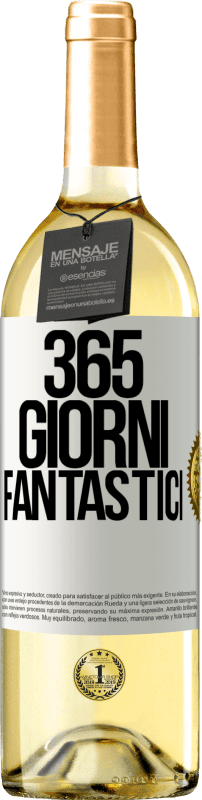 29,95 € Spedizione Gratuita | Vino bianco Edizione WHITE 365 giorni fantastici Etichetta Bianca. Etichetta personalizzabile Vino giovane Raccogliere 2024 Verdejo