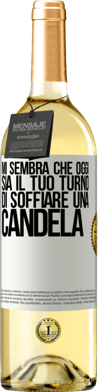 29,95 € Spedizione Gratuita | Vino bianco Edizione WHITE Mi sembra che oggi sia il tuo turno di soffiare una candela Etichetta Bianca. Etichetta personalizzabile Vino giovane Raccogliere 2024 Verdejo