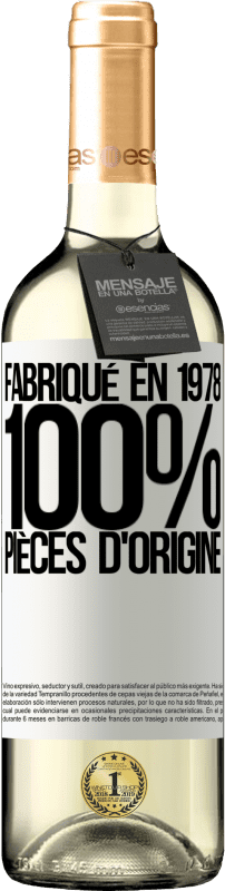 29,95 € Envoi gratuit | Vin blanc Édition WHITE Fabriqué en 1978. 100% pièces d'origine Étiquette Blanche. Étiquette personnalisable Vin jeune Récolte 2023 Verdejo
