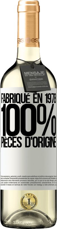 29,95 € Envoi gratuit | Vin blanc Édition WHITE Fabriqué en 1978. 100% pièces d'origine Étiquette Blanche. Étiquette personnalisable Vin jeune Récolte 2024 Verdejo