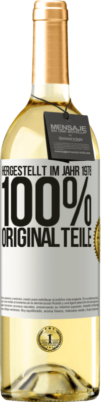 29,95 € Kostenloser Versand | Weißwein WHITE Ausgabe Hergestellt im Jahr 1978. 100% Originalteile Weißes Etikett. Anpassbares Etikett Junger Wein Ernte 2024 Verdejo