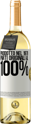 29,95 € Spedizione Gratuita | Vino bianco Edizione WHITE Prodotto nel 1978. Parti originali al 100% Etichetta Bianca. Etichetta personalizzabile Vino giovane Raccogliere 2024 Verdejo