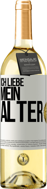 29,95 € Kostenloser Versand | Weißwein WHITE Ausgabe Ich liebe mein Alter Weißes Etikett. Anpassbares Etikett Junger Wein Ernte 2024 Verdejo