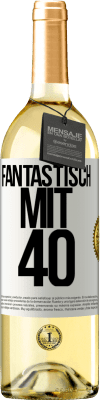 29,95 € Kostenloser Versand | Weißwein WHITE Ausgabe Fantastisch mit 40 Weißes Etikett. Anpassbares Etikett Junger Wein Ernte 2024 Verdejo