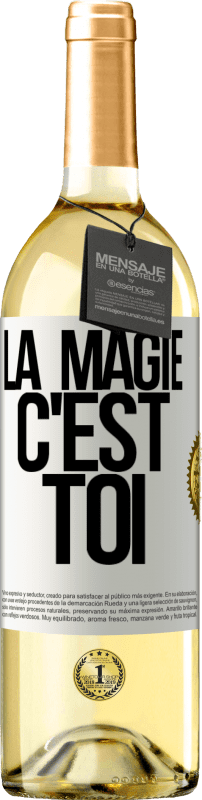 29,95 € Envoi gratuit | Vin blanc Édition WHITE La magie c'est toi Étiquette Blanche. Étiquette personnalisable Vin jeune Récolte 2023 Verdejo