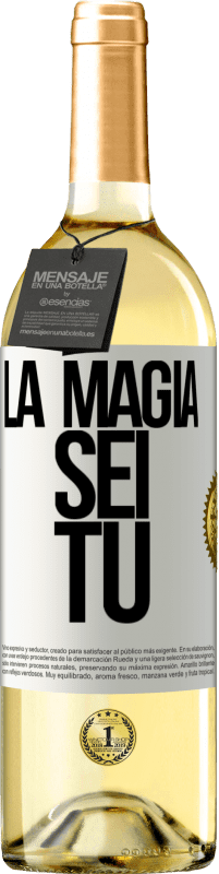 29,95 € Spedizione Gratuita | Vino bianco Edizione WHITE La magia sei tu Etichetta Bianca. Etichetta personalizzabile Vino giovane Raccogliere 2025 Verdejo