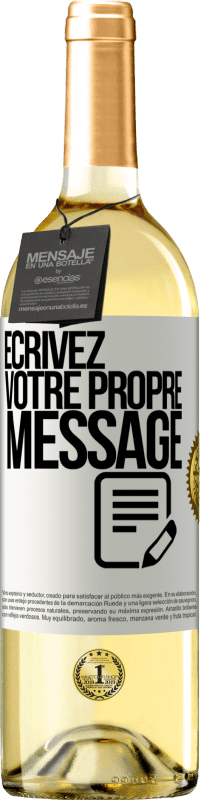 29,95 € Envoi gratuit | Vin blanc Édition WHITE Écrivez votre propre message Étiquette Blanche. Étiquette personnalisable Vin jeune Récolte 2024 Verdejo