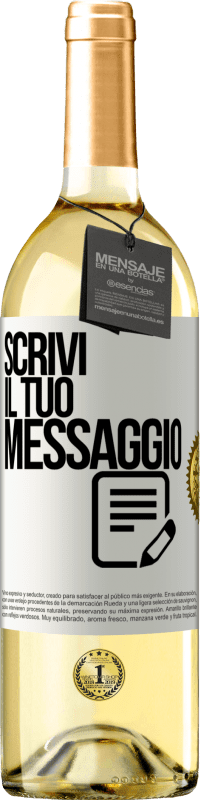 29,95 € Spedizione Gratuita | Vino bianco Edizione WHITE Scrivi il tuo messaggio Etichetta Bianca. Etichetta personalizzabile Vino giovane Raccogliere 2024 Verdejo