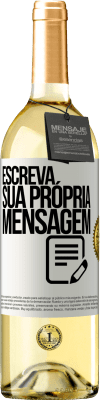 29,95 € Envio grátis | Vinho branco Edição WHITE Escreva sua própria mensagem Etiqueta Branca. Etiqueta personalizável Vinho jovem Colheita 2024 Verdejo