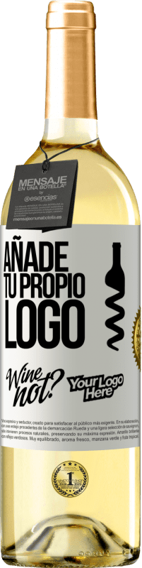 29,95 € Envío gratis | Vino Blanco Edición WHITE Añade tu propio logo Etiqueta Blanca. Etiqueta personalizable Vino joven Cosecha 2024 Verdejo