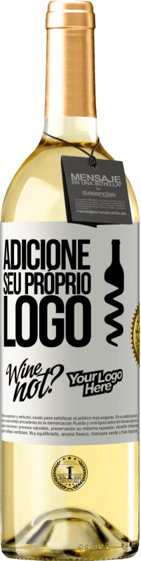 29,95 € Envio grátis | Vinho branco Edição WHITE Adicione seu próprio logo Etiqueta Branca. Etiqueta personalizável Vinho jovem Colheita 2024 Verdejo