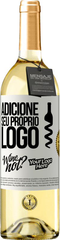 29,95 € Envio grátis | Vinho branco Edição WHITE Adicione seu próprio logo Etiqueta Branca. Etiqueta personalizável Vinho jovem Colheita 2025 Verdejo