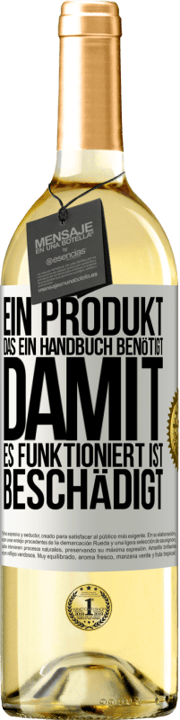 29,95 € Kostenloser Versand | Weißwein WHITE Ausgabe Ein Produkt, das ein Handbuch benötigt, damit es funktioniert, ist beschädigt Weißes Etikett. Anpassbares Etikett Junger Wein Ernte 2024 Verdejo