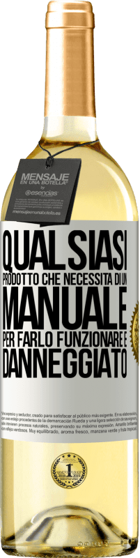 29,95 € Spedizione Gratuita | Vino bianco Edizione WHITE Qualsiasi prodotto che necessita di un manuale per farlo funzionare è danneggiato Etichetta Bianca. Etichetta personalizzabile Vino giovane Raccogliere 2024 Verdejo