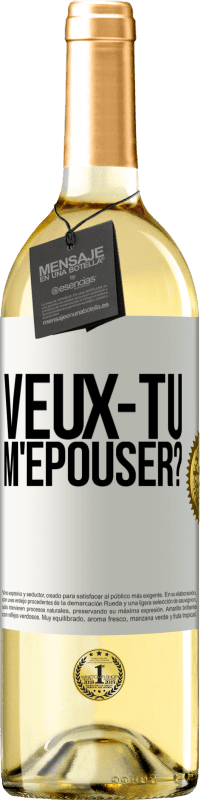 29,95 € Envoi gratuit | Vin blanc Édition WHITE Veux-tu m'épouser? Étiquette Blanche. Étiquette personnalisable Vin jeune Récolte 2023 Verdejo