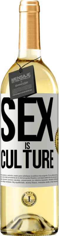 29,95 € Free Shipping | White Wine WHITE Edition Sex is culture White Label. Customizable label Young wine Harvest 2024 Verdejo