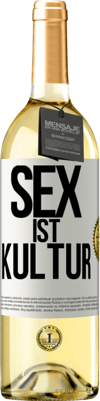 29,95 € Kostenloser Versand | Weißwein WHITE Ausgabe Sex ist Kultur Weißes Etikett. Anpassbares Etikett Junger Wein Ernte 2024 Verdejo