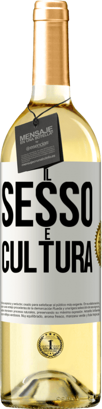 29,95 € Spedizione Gratuita | Vino bianco Edizione WHITE Il sesso è cultura Etichetta Bianca. Etichetta personalizzabile Vino giovane Raccogliere 2024 Verdejo