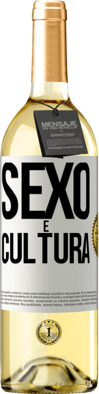 29,95 € Envio grátis | Vinho branco Edição WHITE Sexo é cultura Etiqueta Branca. Etiqueta personalizável Vinho jovem Colheita 2024 Verdejo