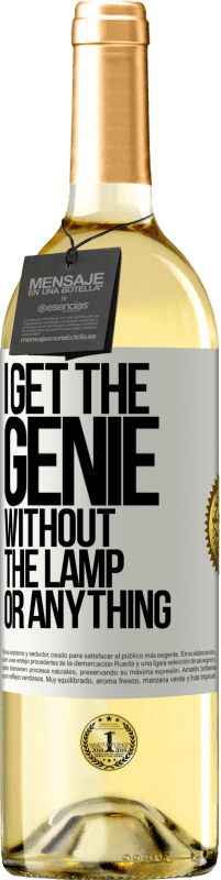 29,95 € Free Shipping | White Wine WHITE Edition I get the genie without the lamp or anything White Label. Customizable label Young wine Harvest 2024 Verdejo