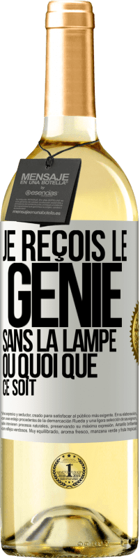 29,95 € Envoi gratuit | Vin blanc Édition WHITE Je reçois le génie sans la lampe ou quoi que ce soit Étiquette Blanche. Étiquette personnalisable Vin jeune Récolte 2024 Verdejo