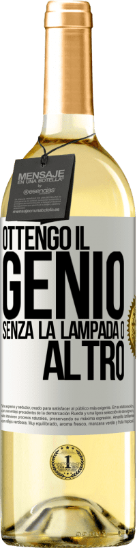 29,95 € Spedizione Gratuita | Vino bianco Edizione WHITE Ottengo il genio senza la lampada o altro Etichetta Bianca. Etichetta personalizzabile Vino giovane Raccogliere 2024 Verdejo