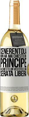 29,95 € Spedizione Gratuita | Vino bianco Edizione WHITE Cenerentola non ha mai chiesto un principe. Ha chiesto un vestito e una serata libera Etichetta Bianca. Etichetta personalizzabile Vino giovane Raccogliere 2023 Verdejo