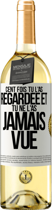 29,95 € Envoi gratuit | Vin blanc Édition WHITE Cent fois tu l'as regardée et tu ne l'as jamais vue Étiquette Blanche. Étiquette personnalisable Vin jeune Récolte 2025 Verdejo