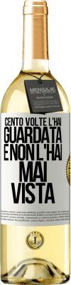 29,95 € Spedizione Gratuita | Vino bianco Edizione WHITE Cento volte l'hai guardata e non l'hai mai vista Etichetta Bianca. Etichetta personalizzabile Vino giovane Raccogliere 2023 Verdejo