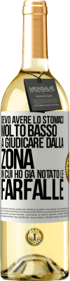 29,95 € Spedizione Gratuita | Vino bianco Edizione WHITE Devo avere lo stomaco molto basso a giudicare dalla zona in cui ho già notato le farfalle Etichetta Bianca. Etichetta personalizzabile Vino giovane Raccogliere 2023 Verdejo