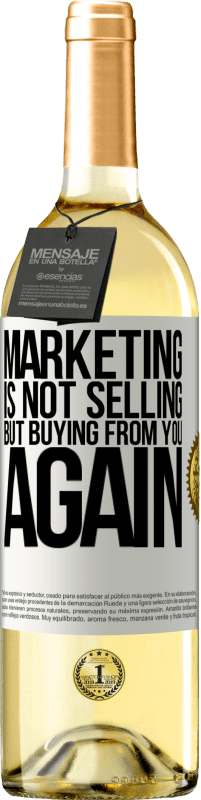29,95 € 送料無料 | 白ワイン WHITEエディション マーケティングは売っていませんが、あなたから再び買う ホワイトラベル. カスタマイズ可能なラベル 若いワイン 収穫 2025 Verdejo