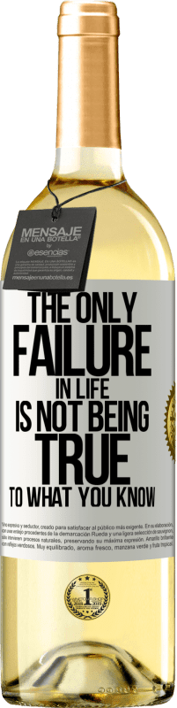 29,95 € Free Shipping | White Wine WHITE Edition The only failure in life is not being true to what you know White Label. Customizable label Young wine Harvest 2024 Verdejo