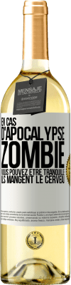 29,95 € Envoi gratuit | Vin blanc Édition WHITE En cas d'apocalypse zombie vous pouvez être tranquille, ils mangent le cerveau Étiquette Blanche. Étiquette personnalisable Vin jeune Récolte 2024 Verdejo