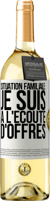 29,95 € Envoi gratuit | Vin blanc Édition WHITE Situation familiale: je suis à l'écoute d'offres Étiquette Blanche. Étiquette personnalisable Vin jeune Récolte 2024 Verdejo