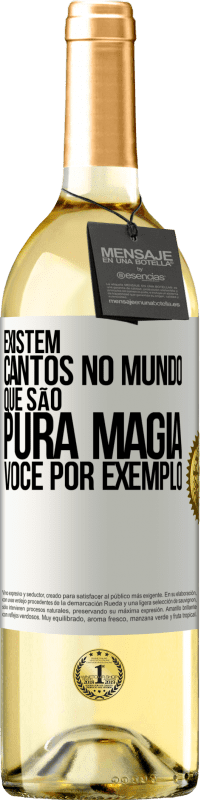 29,95 € Envio grátis | Vinho branco Edição WHITE Existem cantos no mundo que são pura magia. Você por exemplo Etiqueta Branca. Etiqueta personalizável Vinho jovem Colheita 2024 Verdejo