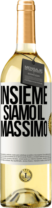 29,95 € Spedizione Gratuita | Vino bianco Edizione WHITE Insieme siamo il massimo Etichetta Bianca. Etichetta personalizzabile Vino giovane Raccogliere 2023 Verdejo