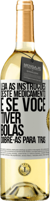 29,95 € Envio grátis | Vinho branco Edição WHITE Leia as instruções deste medicamento e se você tiver bolas, dobre-as para trás Etiqueta Branca. Etiqueta personalizável Vinho jovem Colheita 2023 Verdejo