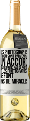 29,95 € Envoi gratuit | Vin blanc Édition WHITE Les photographes et Dieu sont parvenus à un accord. Dieu ne prend pas de photos et les photographes ne font pas de miracles Étiquette Blanche. Étiquette personnalisable Vin jeune Récolte 2025 Verdejo