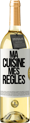 29,95 € Envoi gratuit | Vin blanc Édition WHITE Ma cuisine, mes règles Étiquette Blanche. Étiquette personnalisable Vin jeune Récolte 2025 Verdejo