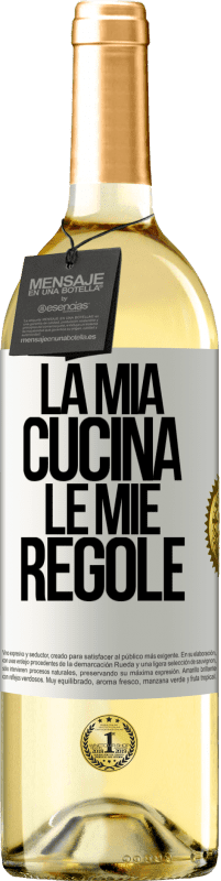 29,95 € Spedizione Gratuita | Vino bianco Edizione WHITE La mia cucina, le mie regole Etichetta Bianca. Etichetta personalizzabile Vino giovane Raccogliere 2023 Verdejo