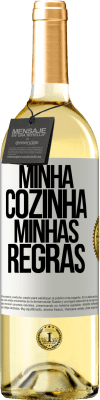 29,95 € Envio grátis | Vinho branco Edição WHITE Minha cozinha, minhas regras Etiqueta Branca. Etiqueta personalizável Vinho jovem Colheita 2024 Verdejo