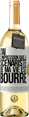 29,95 € Envoi gratuit | Vin blanc Édition WHITE J'ai l'impression que le scénariste de ma vie est bourré Étiquette Blanche. Étiquette personnalisable Vin jeune Récolte 2024 Verdejo