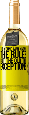 29,95 € Free Shipping | White Wine WHITE Edition The young man knows the rules, but the old the exceptions Yellow Label. Customizable label Young wine Harvest 2023 Verdejo