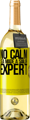29,95 € Free Shipping | White Wine WHITE Edition No calm sea made a sailor expert Yellow Label. Customizable label Young wine Harvest 2025 Verdejo