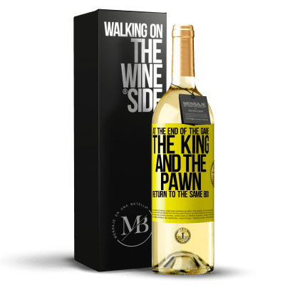 «At the end of the game, the king and the pawn return to the same box» WHITE Edition