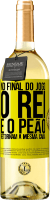 29,95 € Envio grátis | Vinho branco Edição WHITE No final do jogo, o rei e o peão retornam à mesma caixa Etiqueta Amarela. Etiqueta personalizável Vinho jovem Colheita 2023 Verdejo