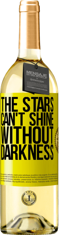 29,95 € Free Shipping | White Wine WHITE Edition The stars can't shine without darkness Yellow Label. Customizable label Young wine Harvest 2023 Verdejo