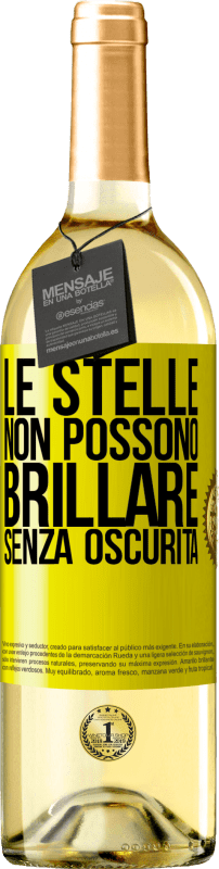 29,95 € Spedizione Gratuita | Vino bianco Edizione WHITE Le stelle non possono brillare senza oscurità Etichetta Gialla. Etichetta personalizzabile Vino giovane Raccogliere 2024 Verdejo