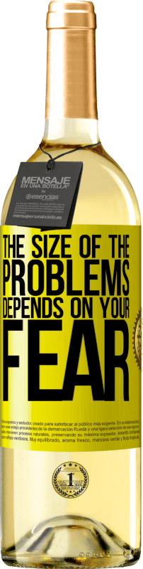 29,95 € Free Shipping | White Wine WHITE Edition The size of the problems depends on your fear Yellow Label. Customizable label Young wine Harvest 2025 Verdejo