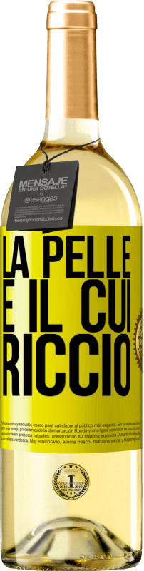 29,95 € Spedizione Gratuita | Vino bianco Edizione WHITE La pelle è il cui riccio Etichetta Gialla. Etichetta personalizzabile Vino giovane Raccogliere 2024 Verdejo